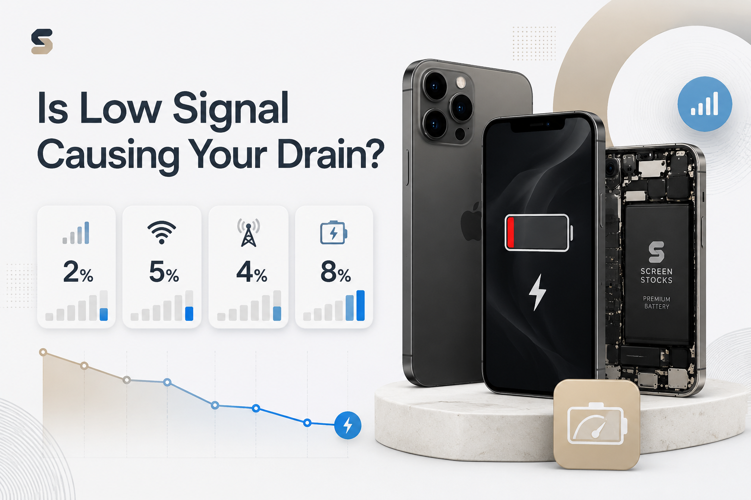 Is Your iPhone Draining Fast? 5 Signs It’s Time for a Battery Replacement, Is Low Signal Causing Your Drain?, iPhone battery replacement, illustration 2
