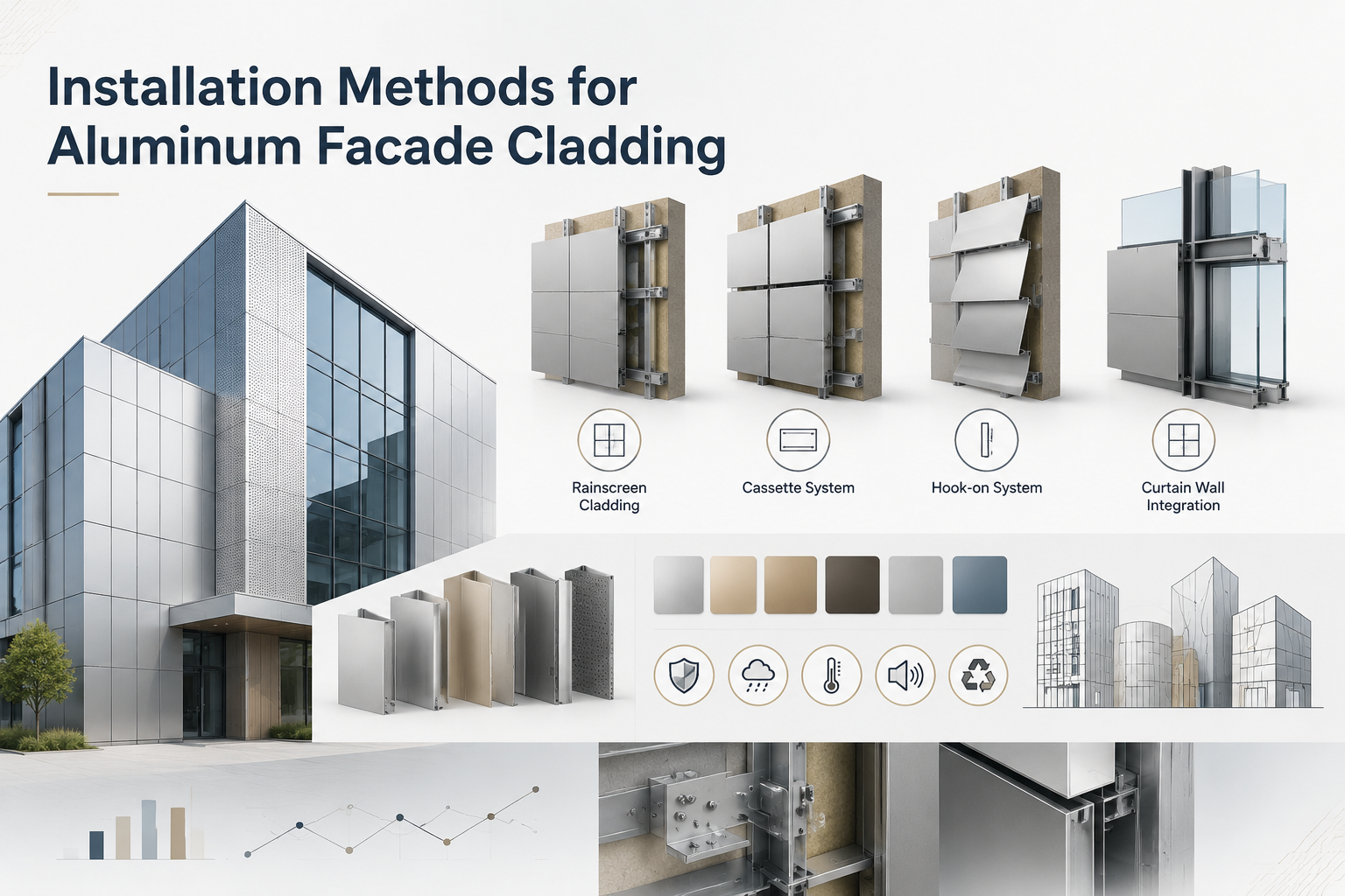 Aluminum Facade Cladding 101: Benefits, Types, and Installation Methods, Installation Methods for Aluminum Facade Cladding, Aluminum Facade Cladding, illustration 5