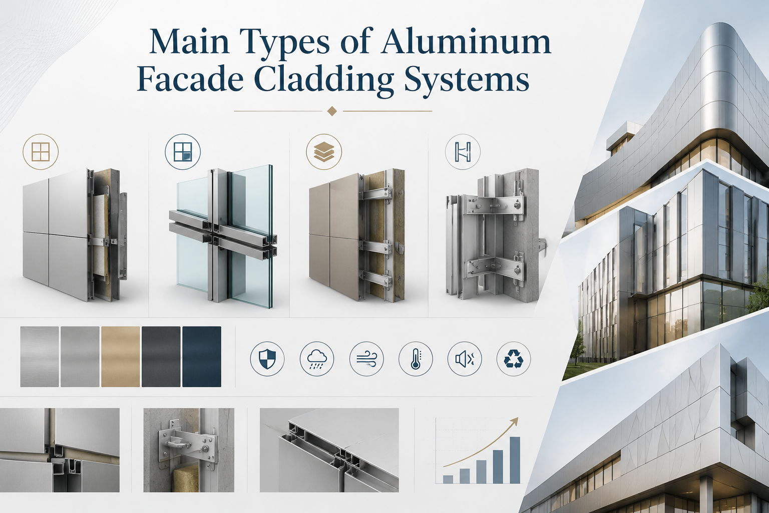 Aluminum Facade Cladding 101: Benefits, Types, and Installation Methods, Main Types of Aluminum Facade Cladding Systems, Aluminum Facade Cladding, illustration 3
