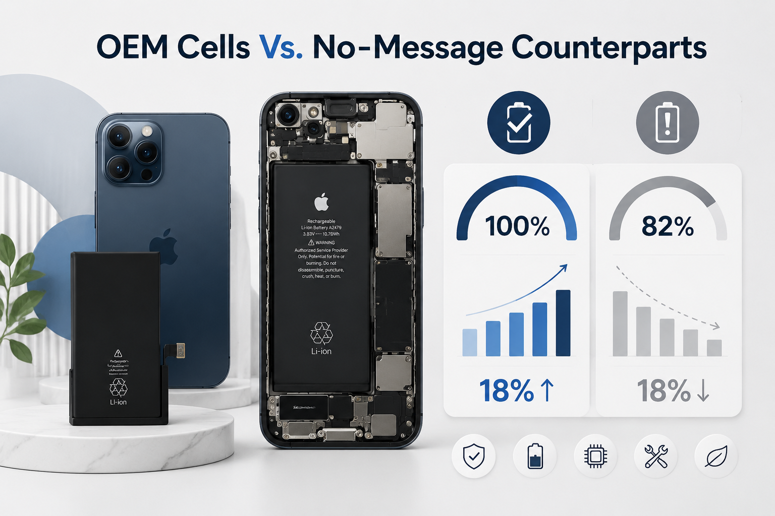 The Truth About "No Warning Message" iPhone Batteries: Do They Really Work?, OEM Cells Vs. No Message Counterparts, iPhone battery replacement, illustration 3