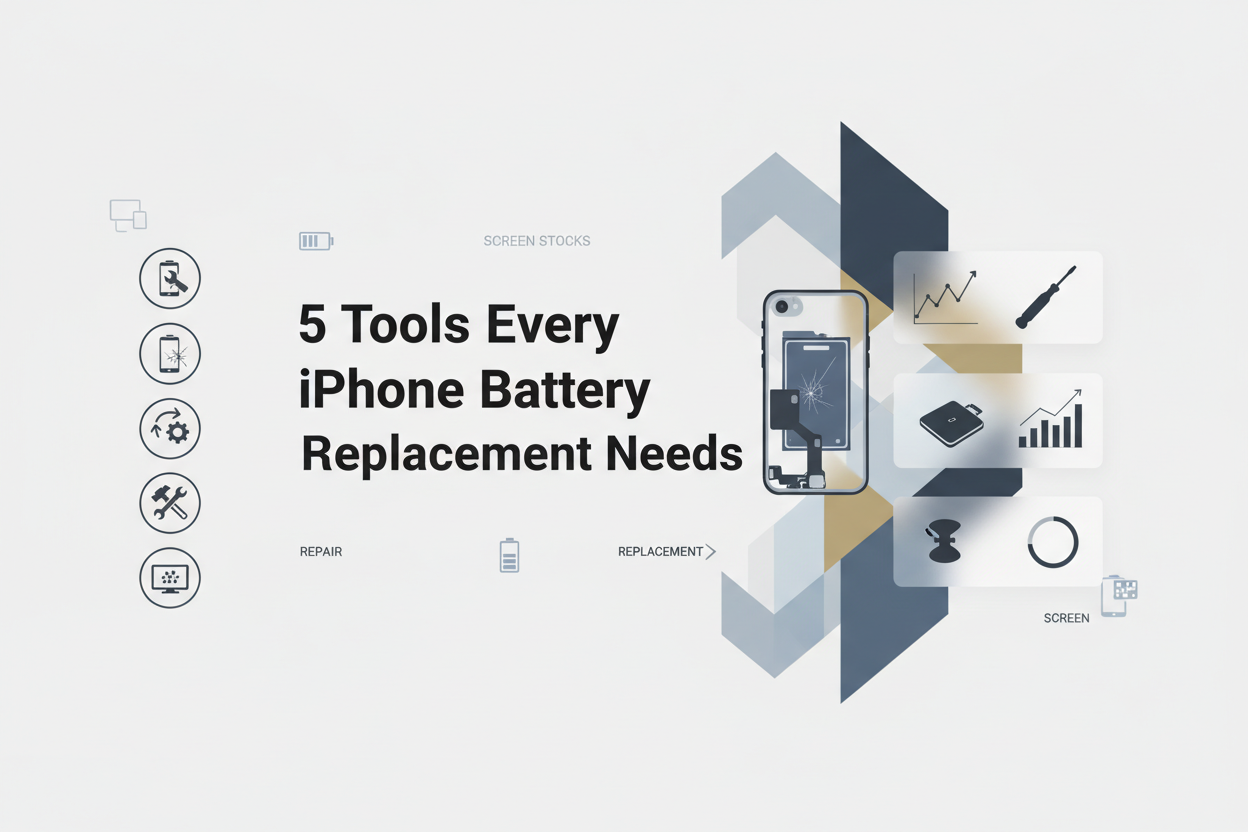 Reparação DIY de Bateria de iPhone: Erros Comuns a Evitar, 5 Ferramentas Essenciais para Qualquer Substituição de Bateria de iPhone, substituição de bateria de iPhone, ilustração 2
