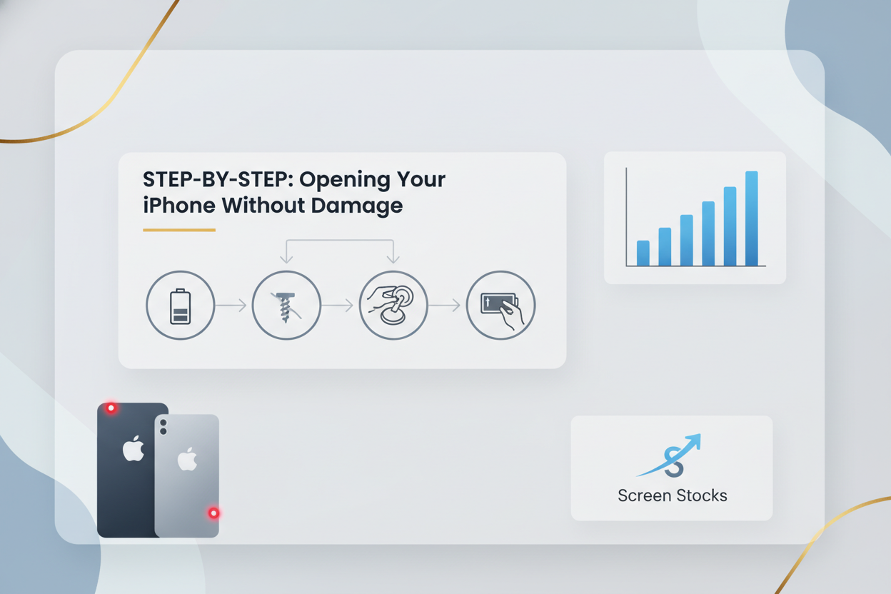 Reparação DIY de Bateria de iPhone: Erros Comuns a Evitar, PASSO A PASSO: Abrir o Teu iPhone Sem Danificar, substituição de bateria de iPhone, ilustração 4