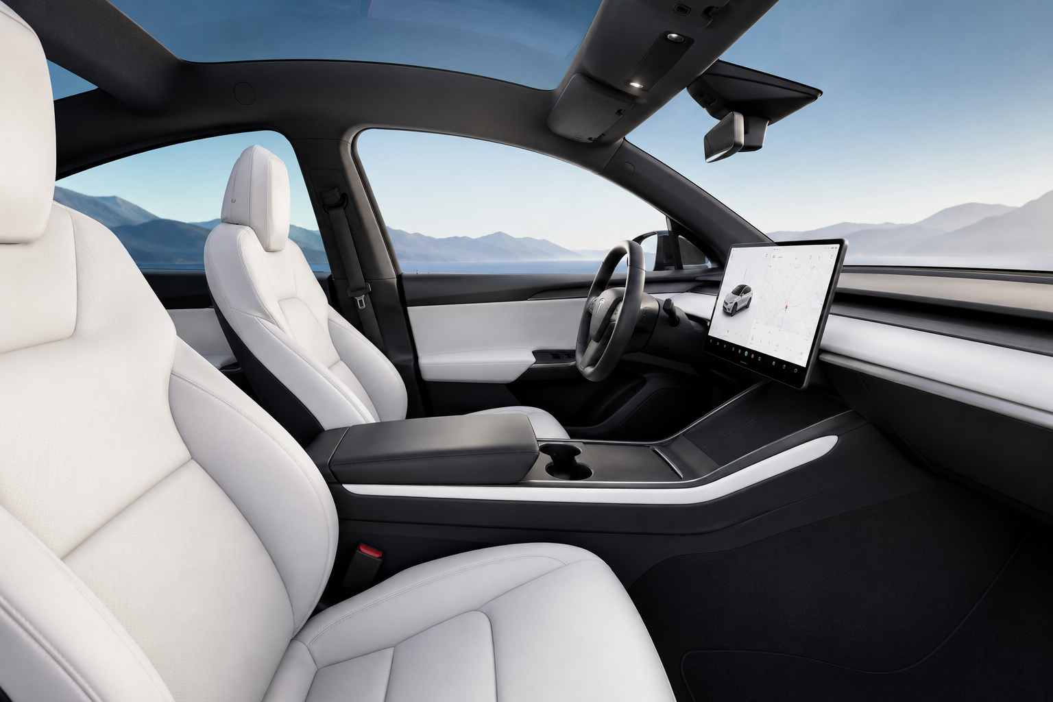 Nội thất và công nghệ cabin
Nội thất Model X theo triết lý t