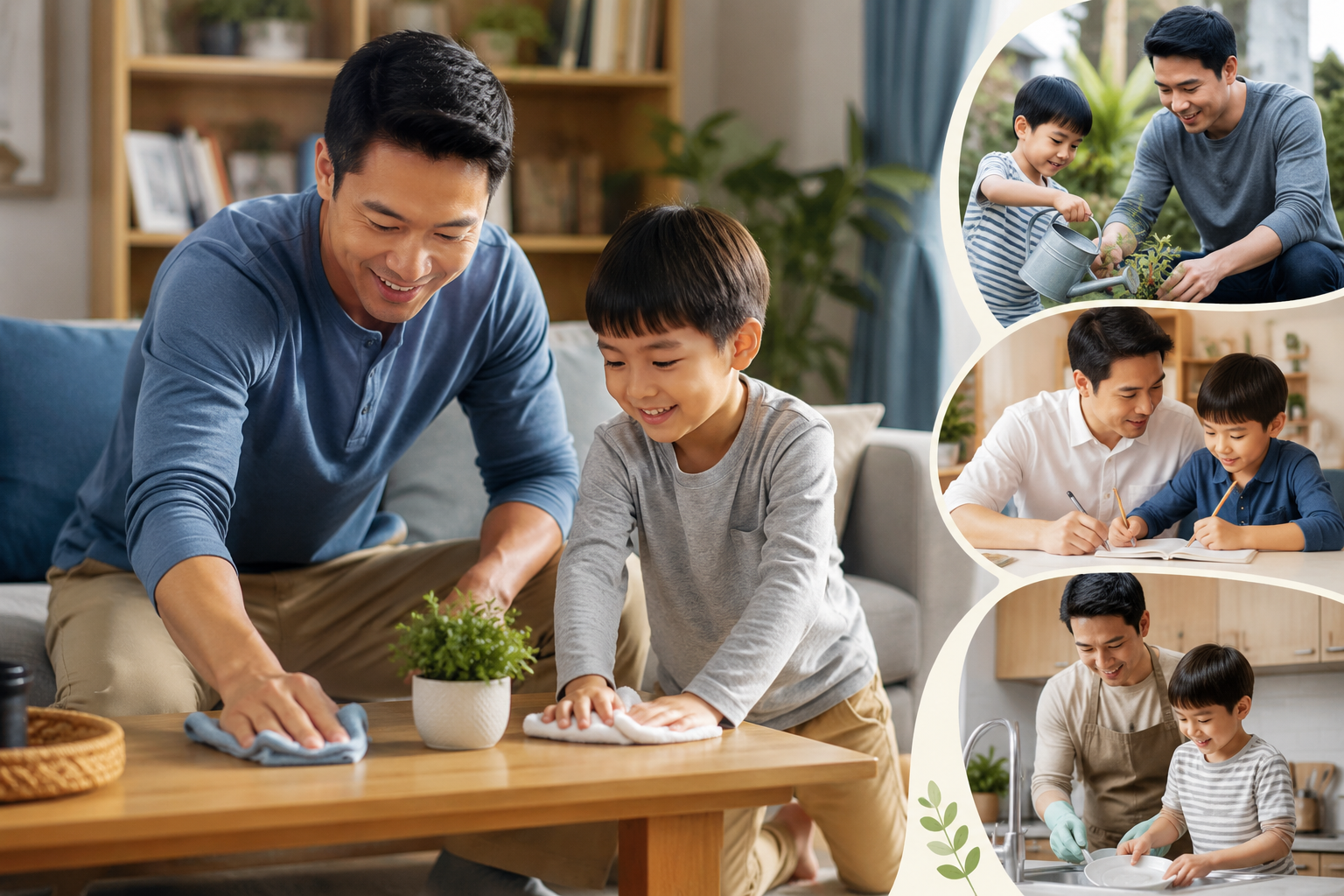 Làm gương cho con bằng hành động
Trang Eva.vn khuyên rằng bố