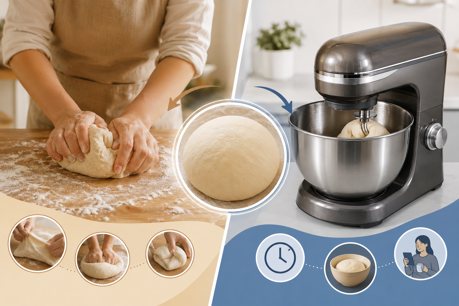 Kỹ thuật nhào bột: truyền thống và