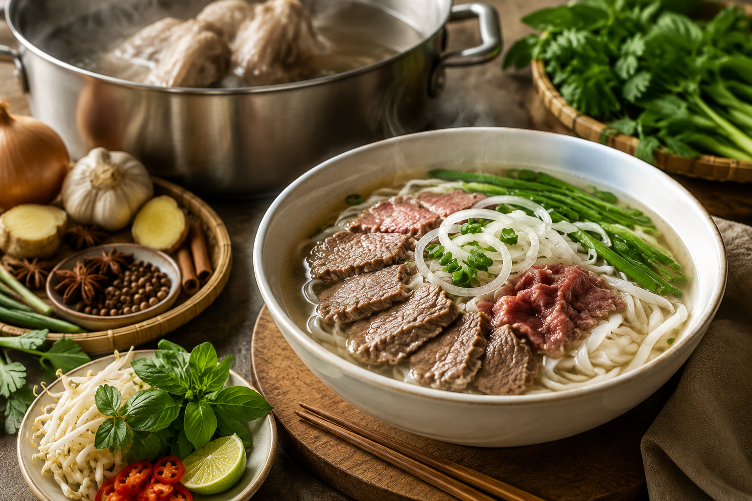 Bí quyết cách nấu phở bò Hà Nội thơm ngon chuẩn vị tại nhà