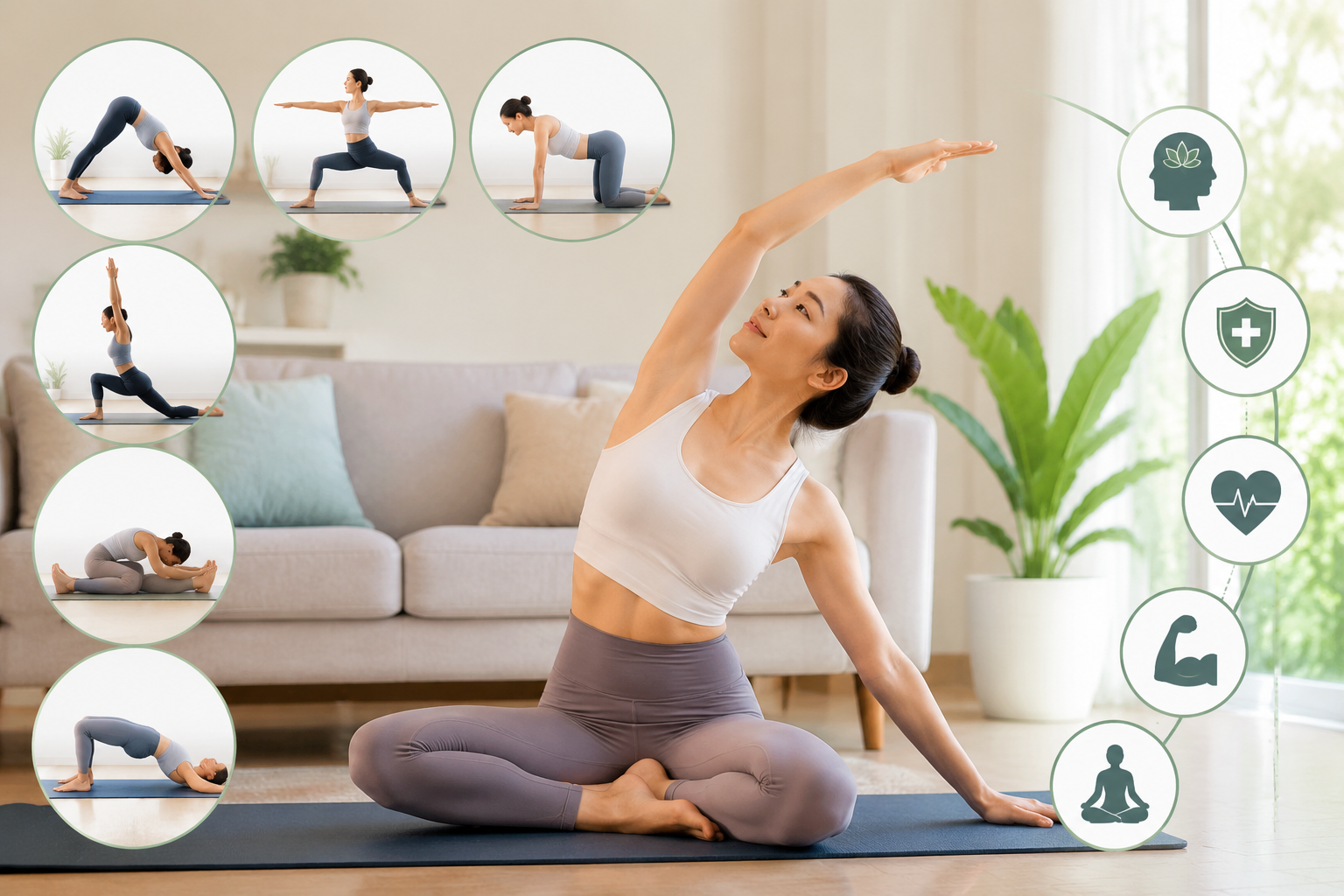 Bài tập yoga cho người mới bắt đầu tại nhà 2026: Healthline và lợi ích sức khỏe thực sự