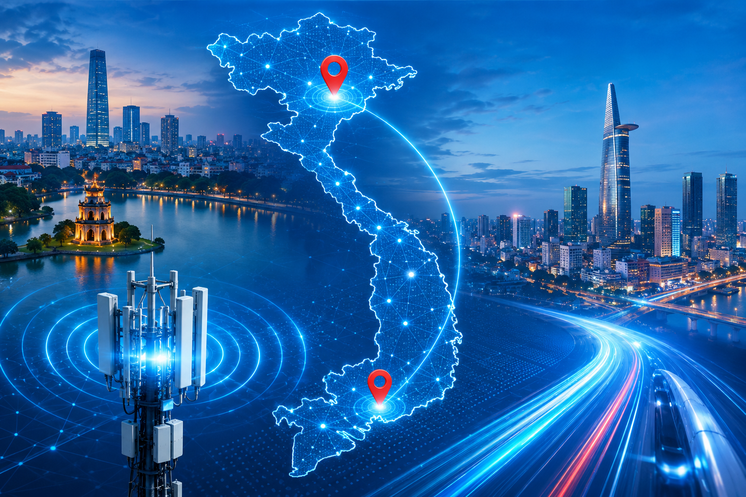 Mạng 5G Việt Nam 2026 phủ sóng Hà Nội, Hồ Chí Minh: tốc độ vượt 500 Mbps, Viettel dẫn đầu